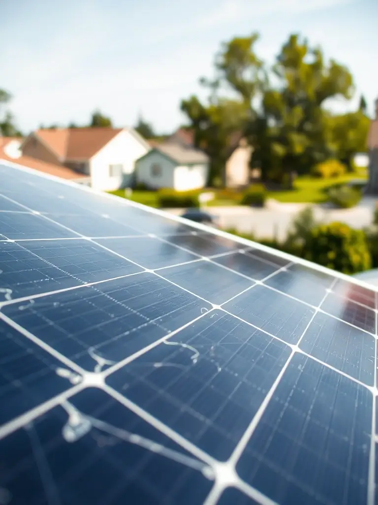 An image of a damaged solar panel with visible cracks, highlighting the need for professional repair services.